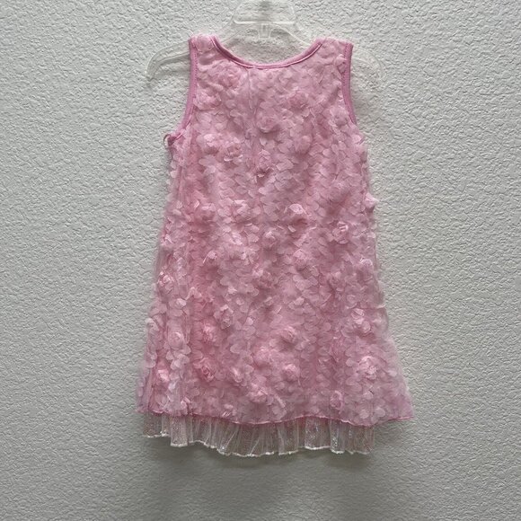 Lipstick Girls Toddler 2T Dress Pink Mesh Floral Sequin Layered New With Tags! - Picture 2 of 7